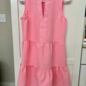 Vineyard Vines Pink and White Striped Dress